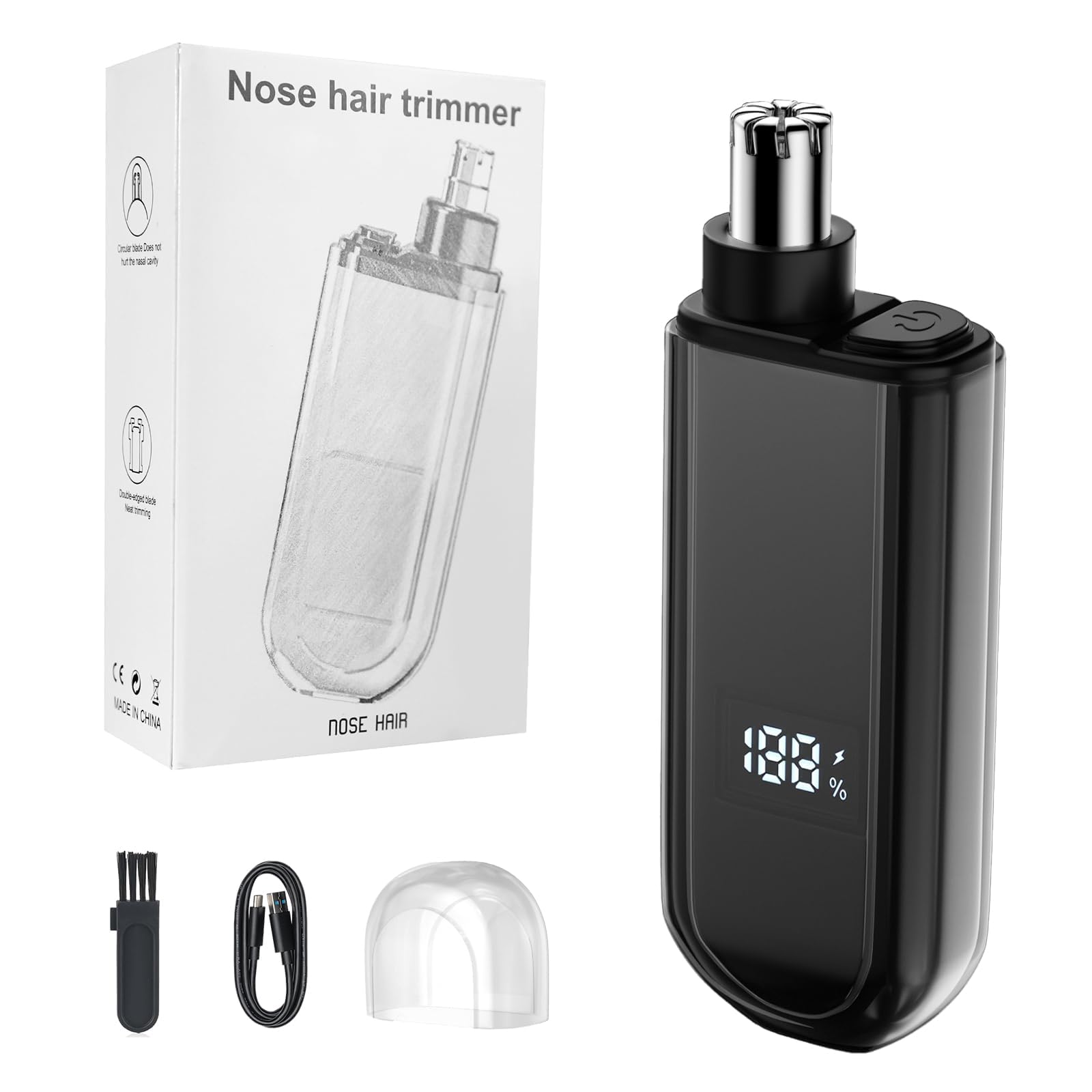 2026 Professional Ear and Nose Hair Trimmer IPX7 Waterproof USB Rechargeable for Men Women - Painless Quiet Electric