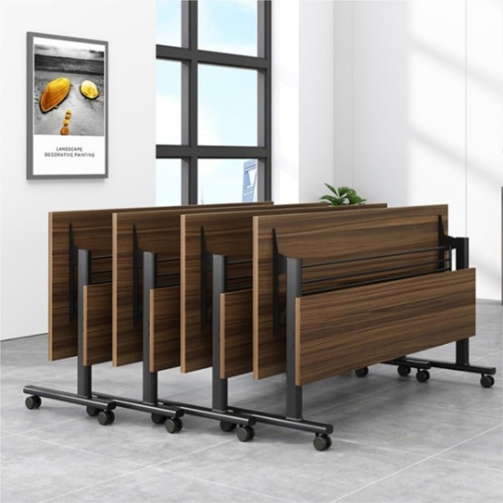 Tavolo da conferenza pieghevole per allenamento, mobile e modulare, per aule e riunioni, 180 x 40 x 75 cm, salvaspazio, facile da montare