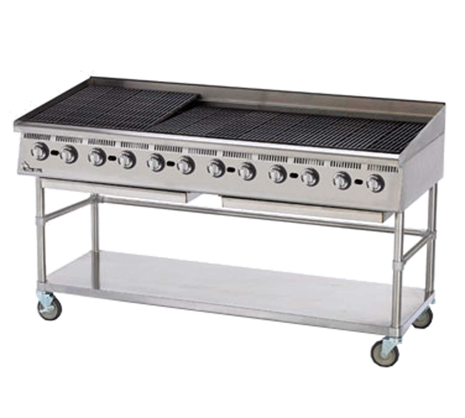 . Ultra-Max 72" Radiant Gas Char-Broiler by STAR MFG – Cast Iron, Stainless Steel, Model 8172RCBA