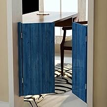 DZMRNHYO Puerta batiente de cafetería Puerta de cafetería Puerta batiente Azul, Puerta batiente Vintage, Pasillos de salón Puerta de salón de Restaurante, Mayordomo Doble(W120cmxH90cm)