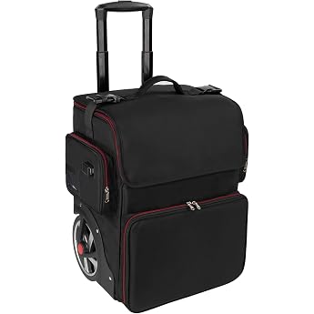 Large Cosmetic Case Cosmetic Makeup Case for Hairdresser Hairdresser Organiser Bag Heat Insulation Anti-scald Full Layer Trolley with Wheels 1 Trolley Case