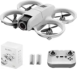 Drone DLI Neo com Câmera 4K para Crianças, Drone Mini a Controle Remoto com Função de Manutenção de Altitude e Modo Sem Cabeça, Auto-Rotação, Quadricóptero com Luz Azul, Proteção Completa das Hélices, 2 Baterias, 4 Hélices Substituíveis e Controle Remoto, Fácil de Voar, Brinquedo para Meninos e Meninas