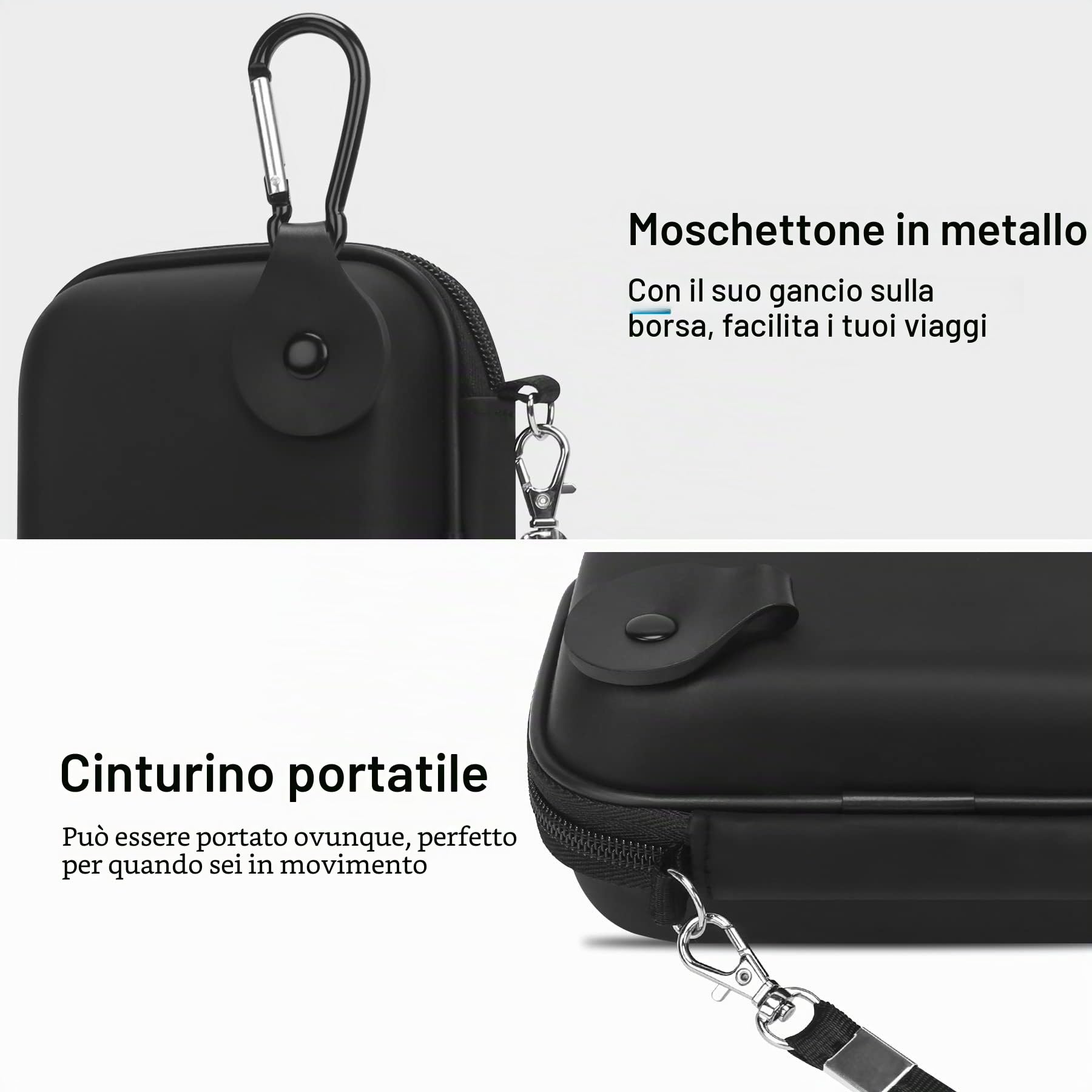 Lacdo Custodia Hard Disk Esterno 2.5" per UnionSine Ultra Slim Portable External Hard Drive 250GB 320GB 500GB 750GB 1TB 2TB 4TB 5TB USB 3.0 HDD 2.5 Pollice EVA Borsa da Viaggio, Nero