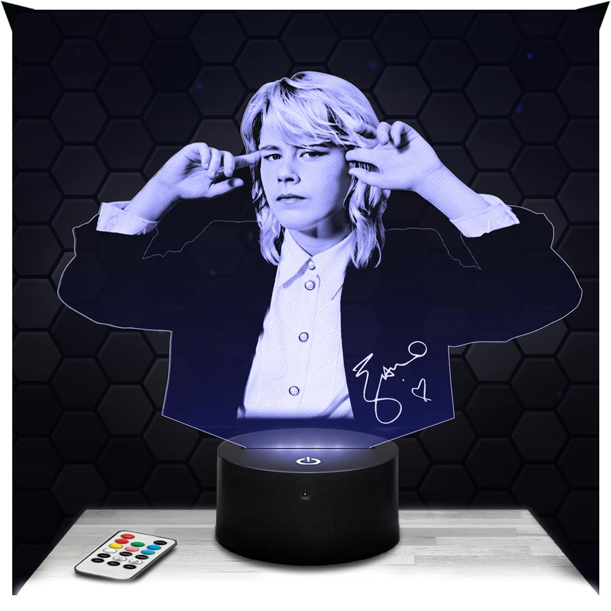 Lampephoto.fr - 3D Lamp Zaho de Sagazan Musician, Touch LED Night Light, 3D Hologram Effect, Christmas Birthday Gift Idea for Men and Women, Bedroom Decoration Object