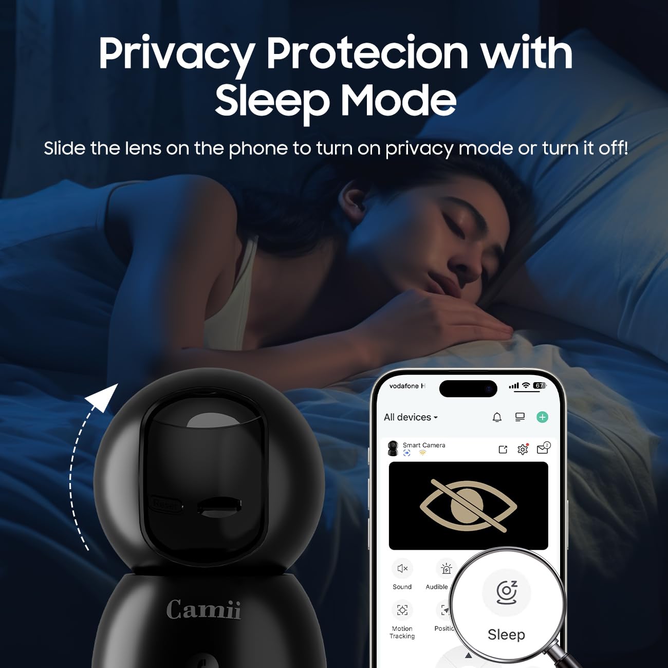 Telecamera di sicurezza 2K per interni, 2.4G e 5G, WiFi per la sicurezza domestica, telecamera per animali domestici/cani/anziani/bambini con app per telefono, visione notturna, archiviazione su cloud