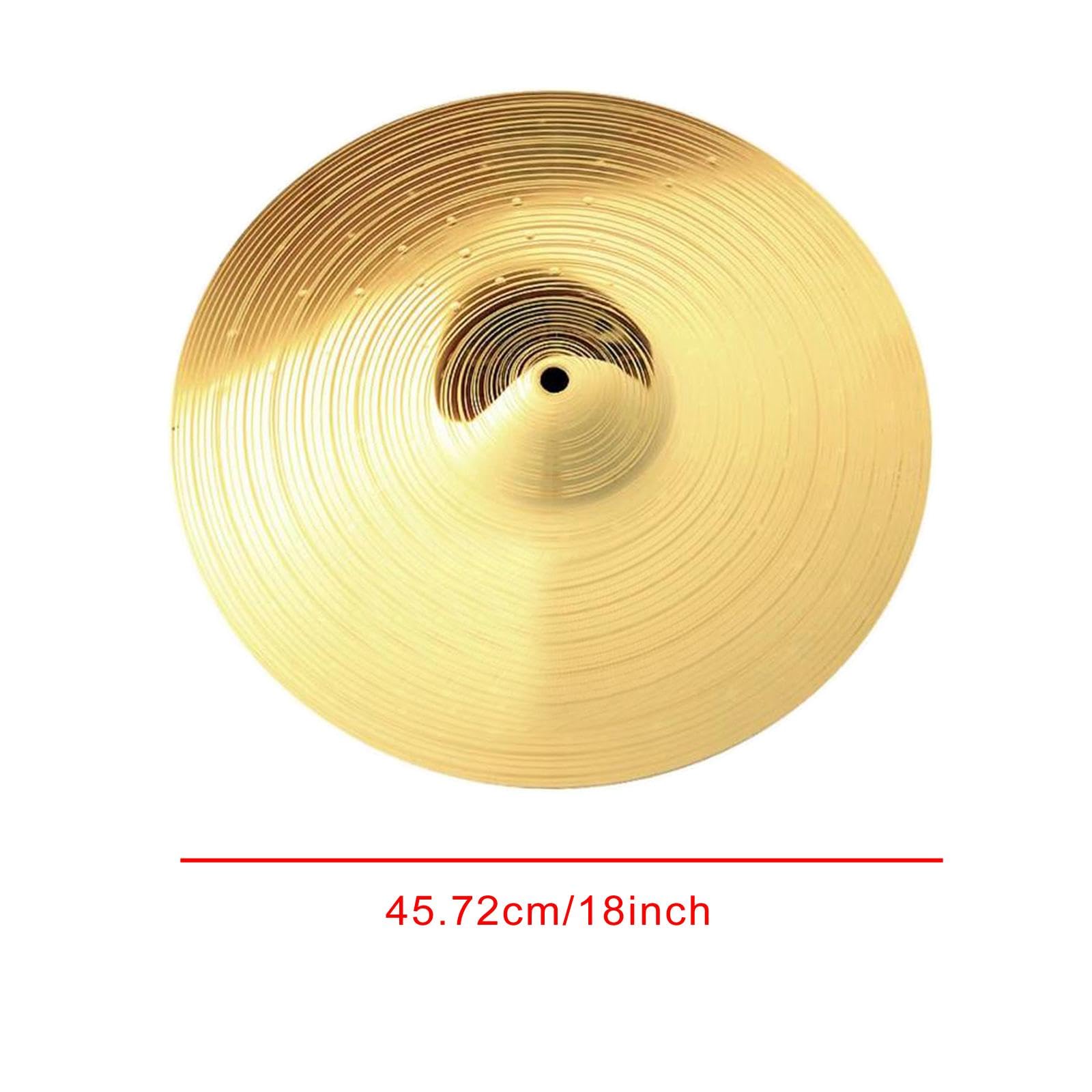 Platillo Crash para Instrumentos de Percusión, Batería para Principiantes, Fabricada en Aleación, 18 Inch
