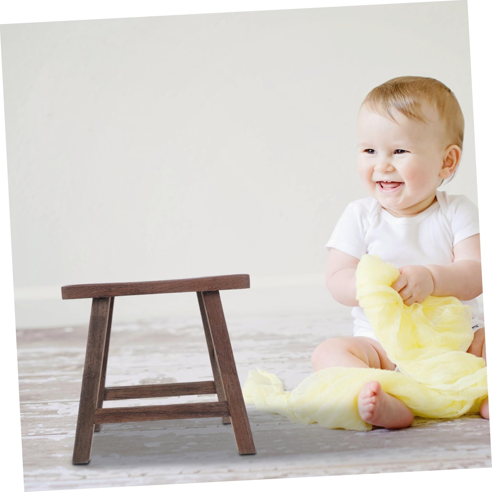 Taburete Infantil De Madera Maciza 28 Cm Taburete Pequeño para Niños Banco Multifuncional para Baño y Sala De Estar Asiento Resistente y Portátil para Niños De Cocina