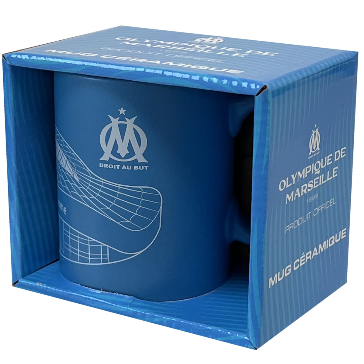 Produktbild von Olympique Marseille Keramiktasse – 250 Ml, Blau, Spülmaschinenfest – Offizieller Fanbecher Für OM-Anhänger