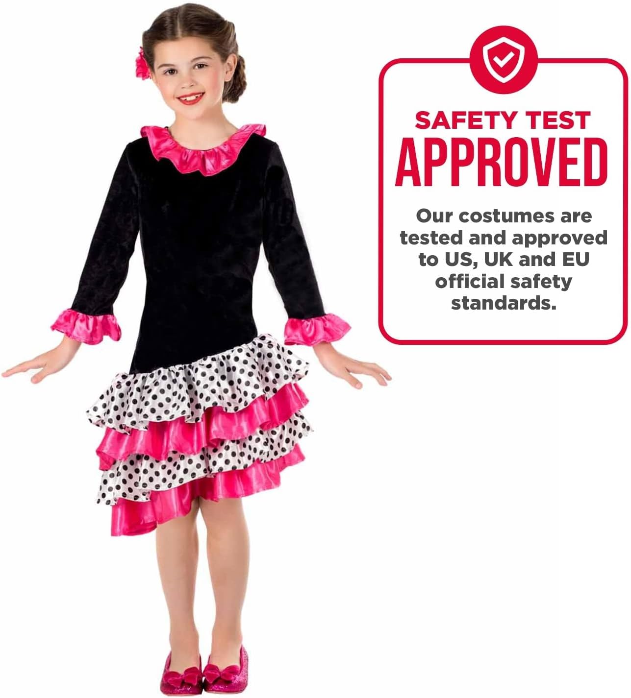 fun shack Flamenco Dress for Girls, Kids Flamenco Dancer Costume, Flamingo Dancer Costume Girls