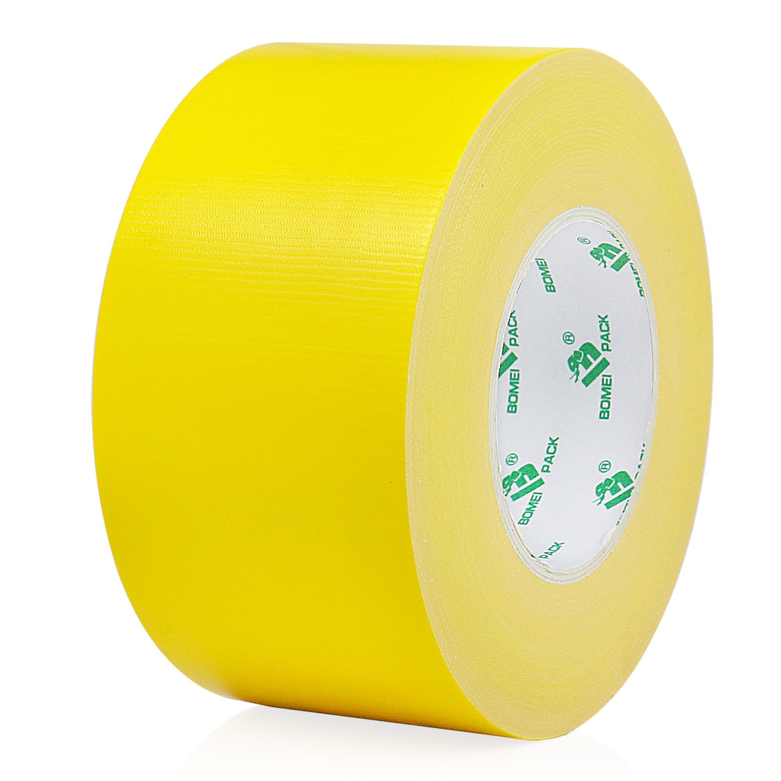 BOMEI PACK 1 Roll Light Yellow Duct Tape Reinforced 75mm x 50m Heavy Duty Gaffer Tape for Ducts Fixing Repairing Bundling,craft DIY Labeling Floor Marking Carpet Edge Seaming Boxes Sealing