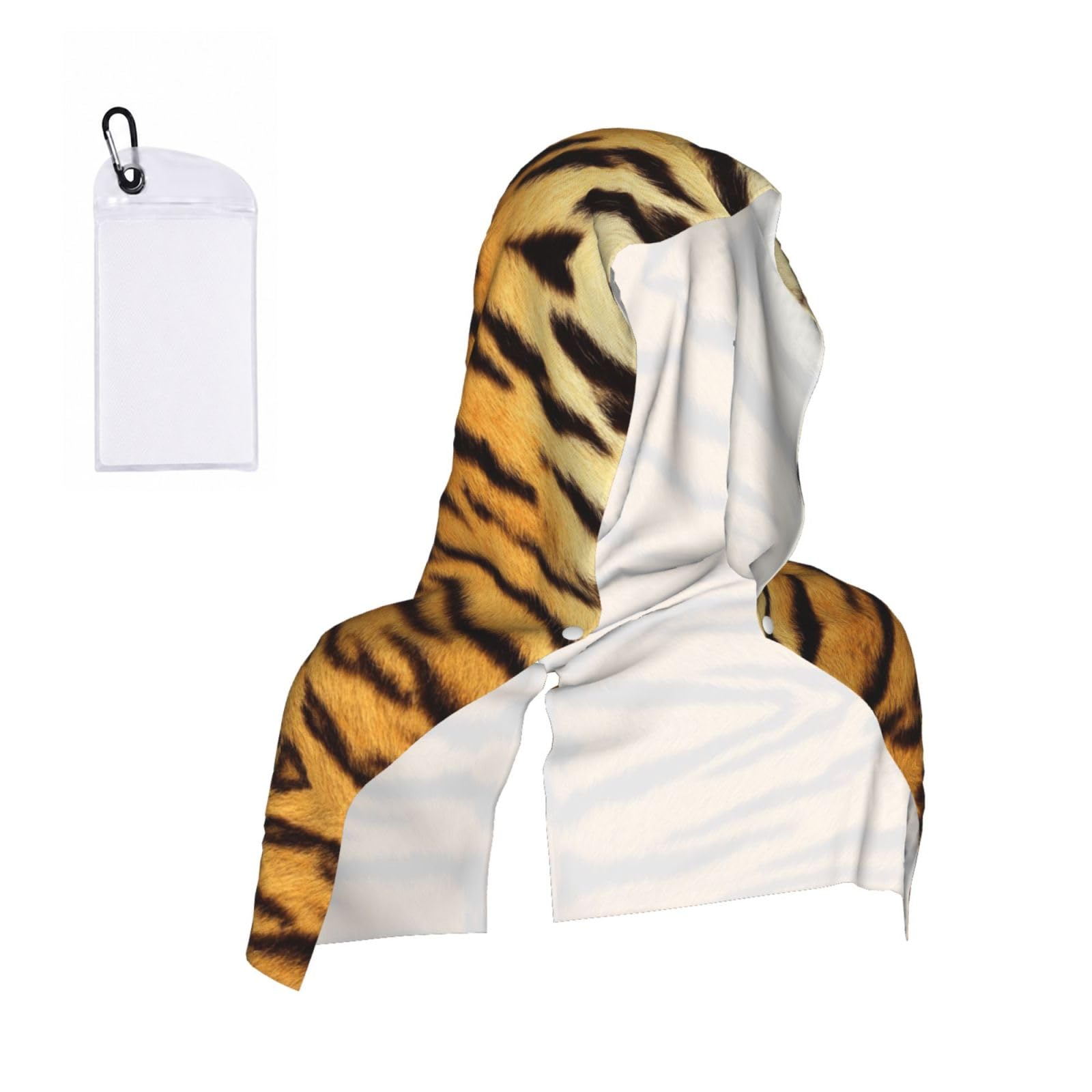 EZDLOWVBA Leopard Style Print 2 Pack Cooling Hoodie Towels,Sports Headscarf, Neck Wrap Scarf,Breathable Cooling Towel For Neck And Face, Travel, Swimming, Training