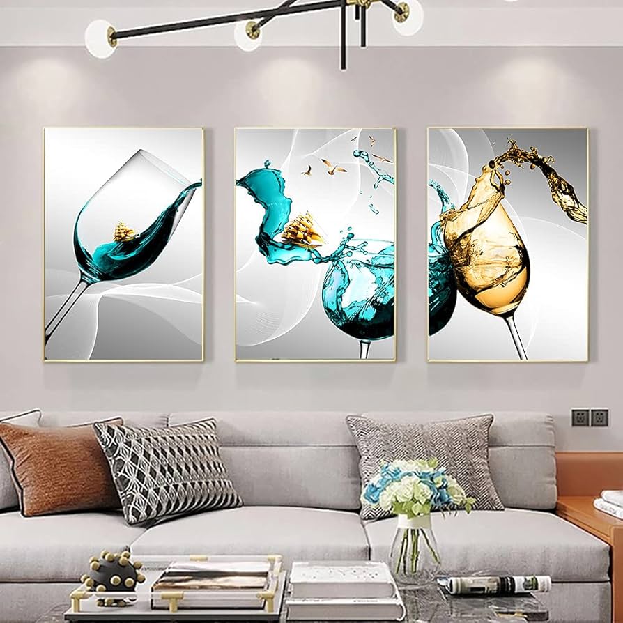 インテリア絵画【3】 Amazon.co.jp: ZFXFHDR(へ楽ーツ) 3 枚 台所 アートパネル 絵画