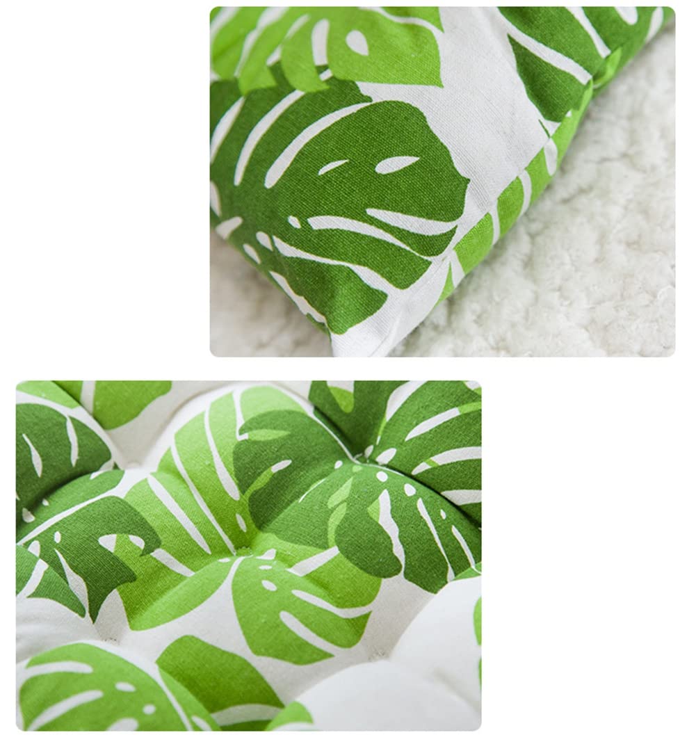 Lot De 2 Coussins De Chaise Ronds Vert 40x40cm - Salle à Manger Jardin Bureau