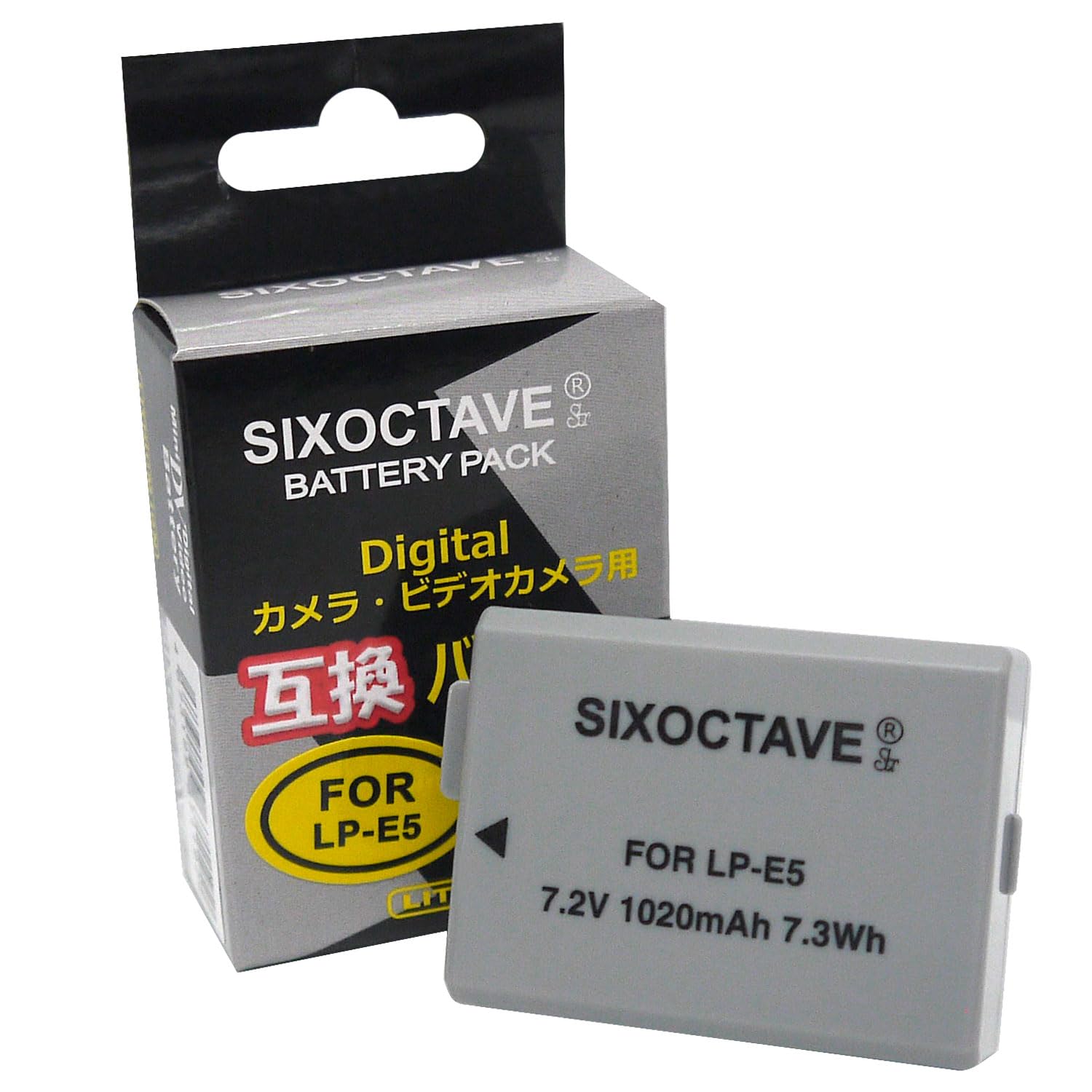 Amazon | SIXOCTAVE LP-E5 キヤノン 互換バッテリー [ 純正充電器で