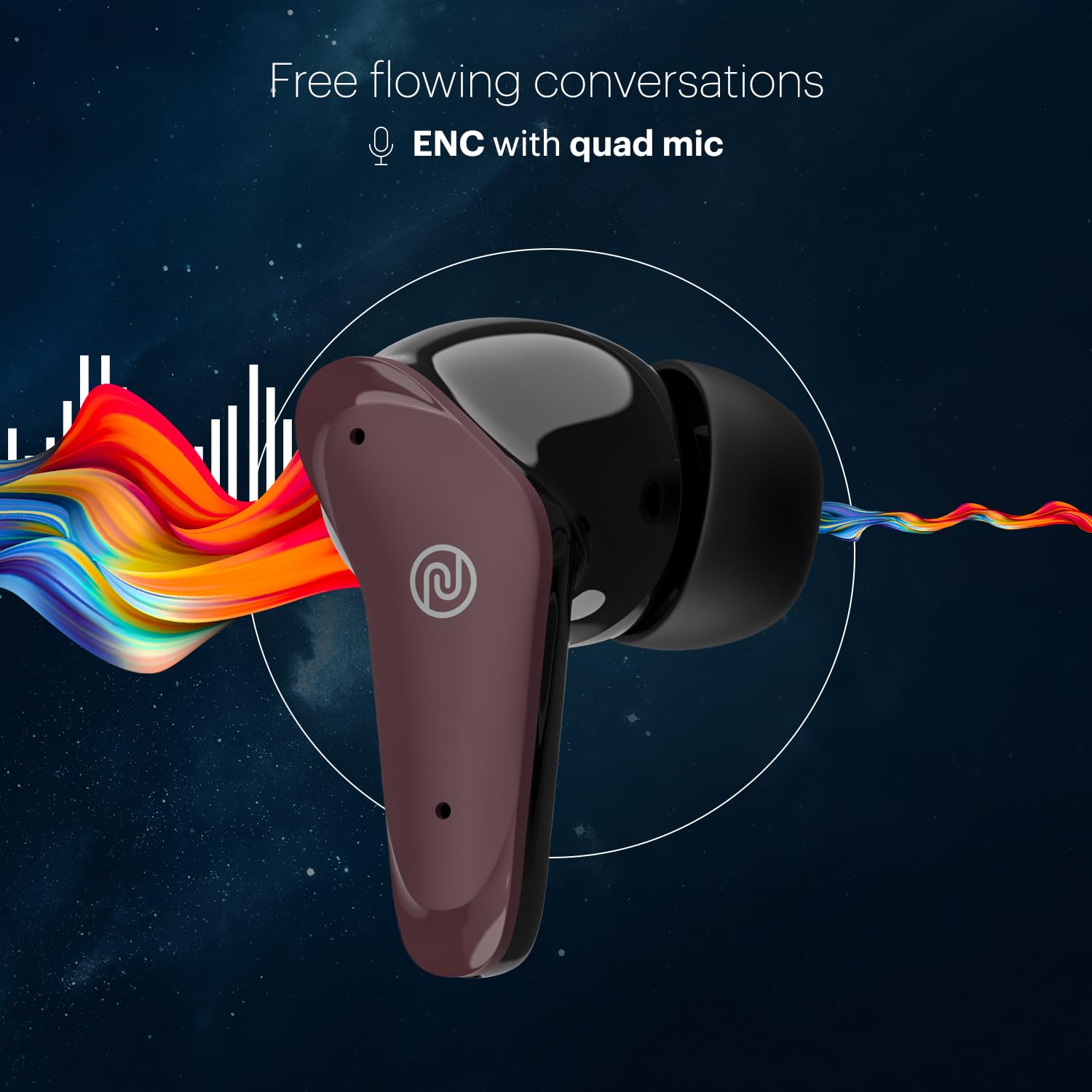 Noise Buds VS102 Plus Wireless Earbuds, Bluetooth Earbuds with 70H Playtime, Quad Mic ENC for Clear Calls, 11mm Drivers, Deep Bass, Instacharge, Bluetooth v5.3 (Deep Wine) — Amazon image 4