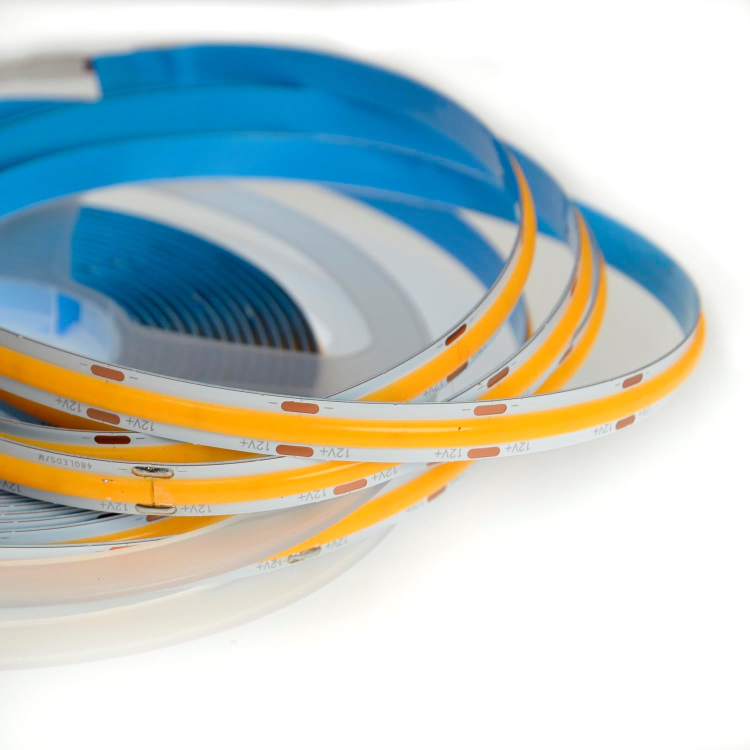12V COB LED Strip 480LED/M IP20 White PCB CRI>90% (Warm White 2700K)