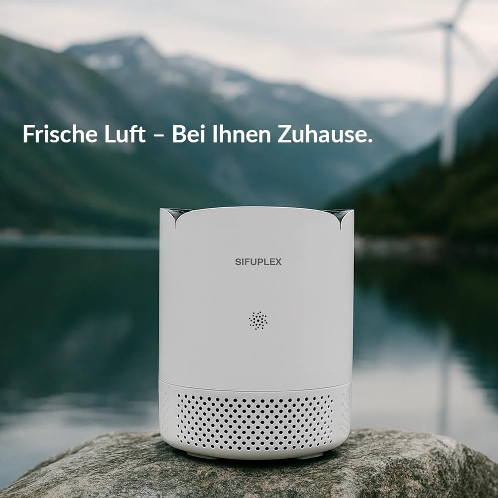 Breezo Luftreiniger 20m² mit HEPA Filter & Ionisator | Leise 53dB, Für Allergiker, Schlafzimmer & Kinderzimmer, Gegen Rauch, Gerüche, Pollen