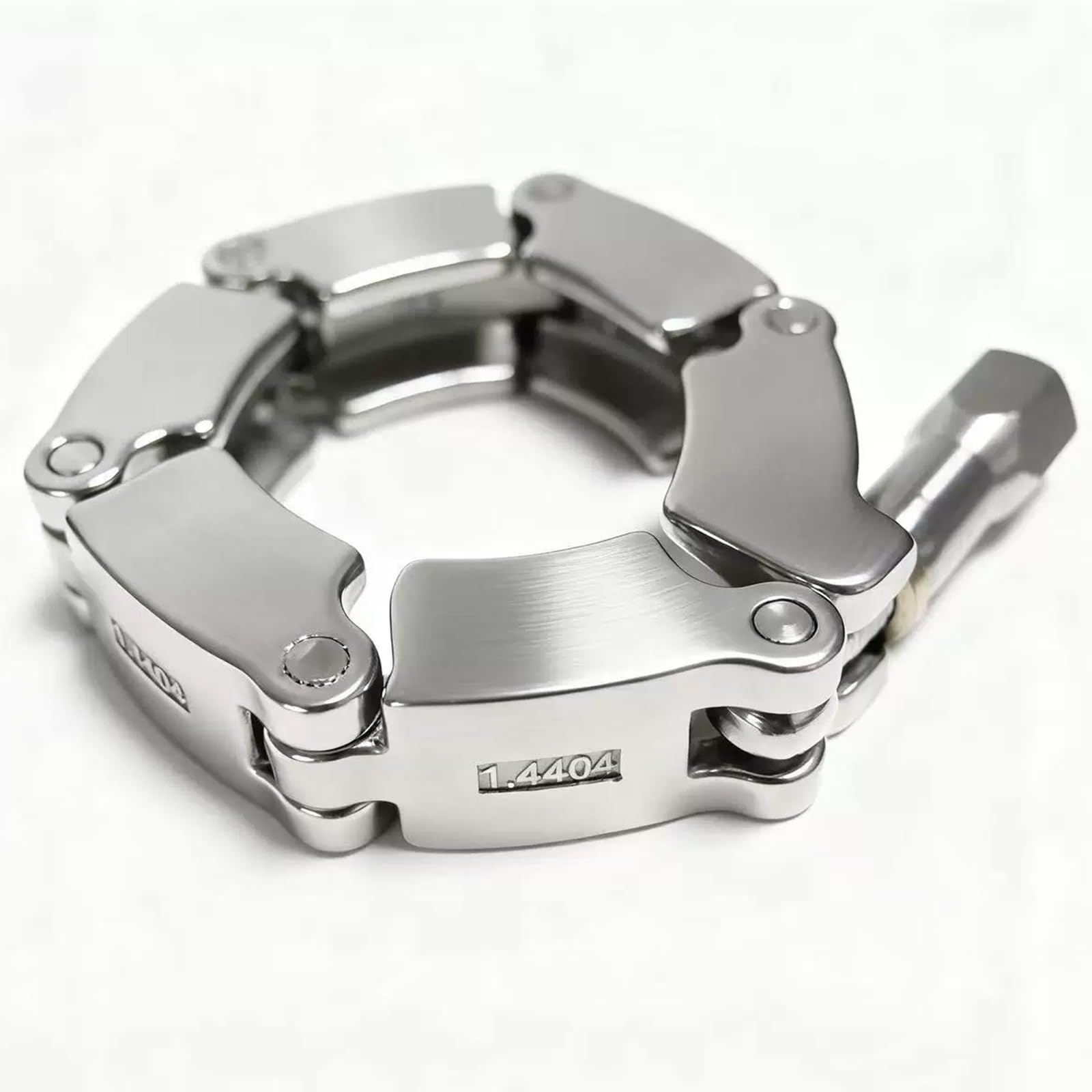 Gelenk-Vakuumzangen aus Edelstahl, robuste Kettenzange mit Befestigungsmutter, Schnellkupplung mit Flansch, für Vakuumanwendungen, Laborausrüstung KF16