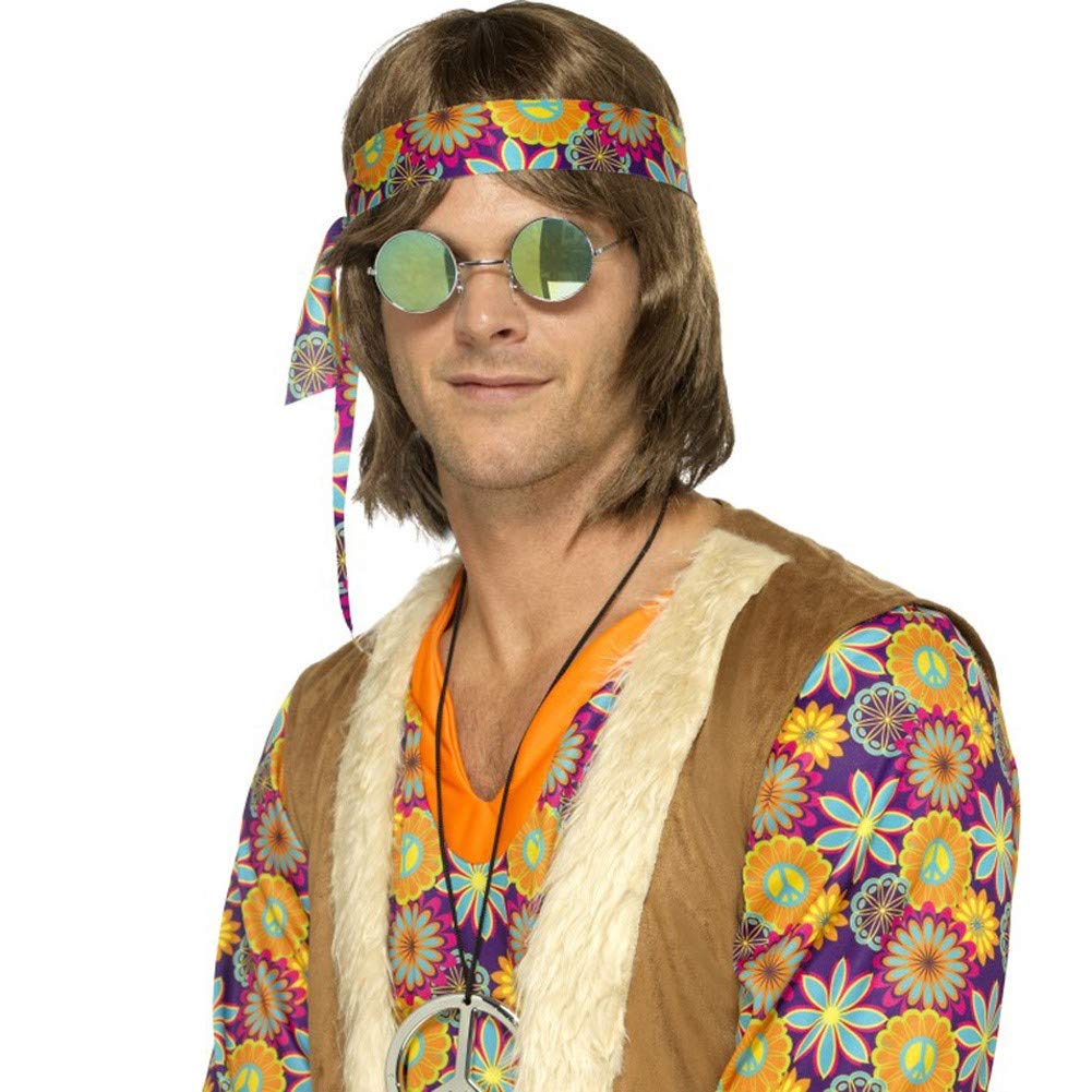 3 pièces MENS 60s HIPPY/HIPPIE FANCY DRESS COSTUME - MED (déguisement ...