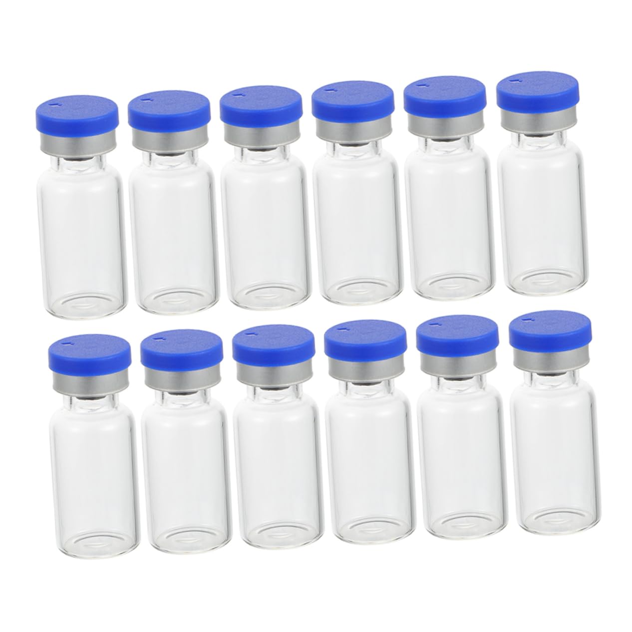 FUNOMOCYA 3ml Laboratory Glass Vials Storage Tubes Caps Reusable Small Storage Bottles for Travel