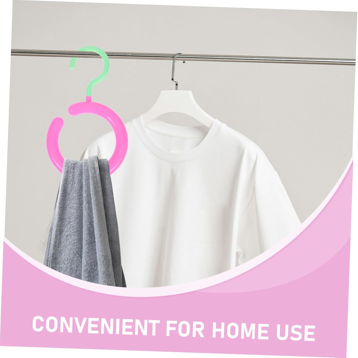 10pcs Round Scarf Storage Hanger, Non Slip Organizer for Closet
