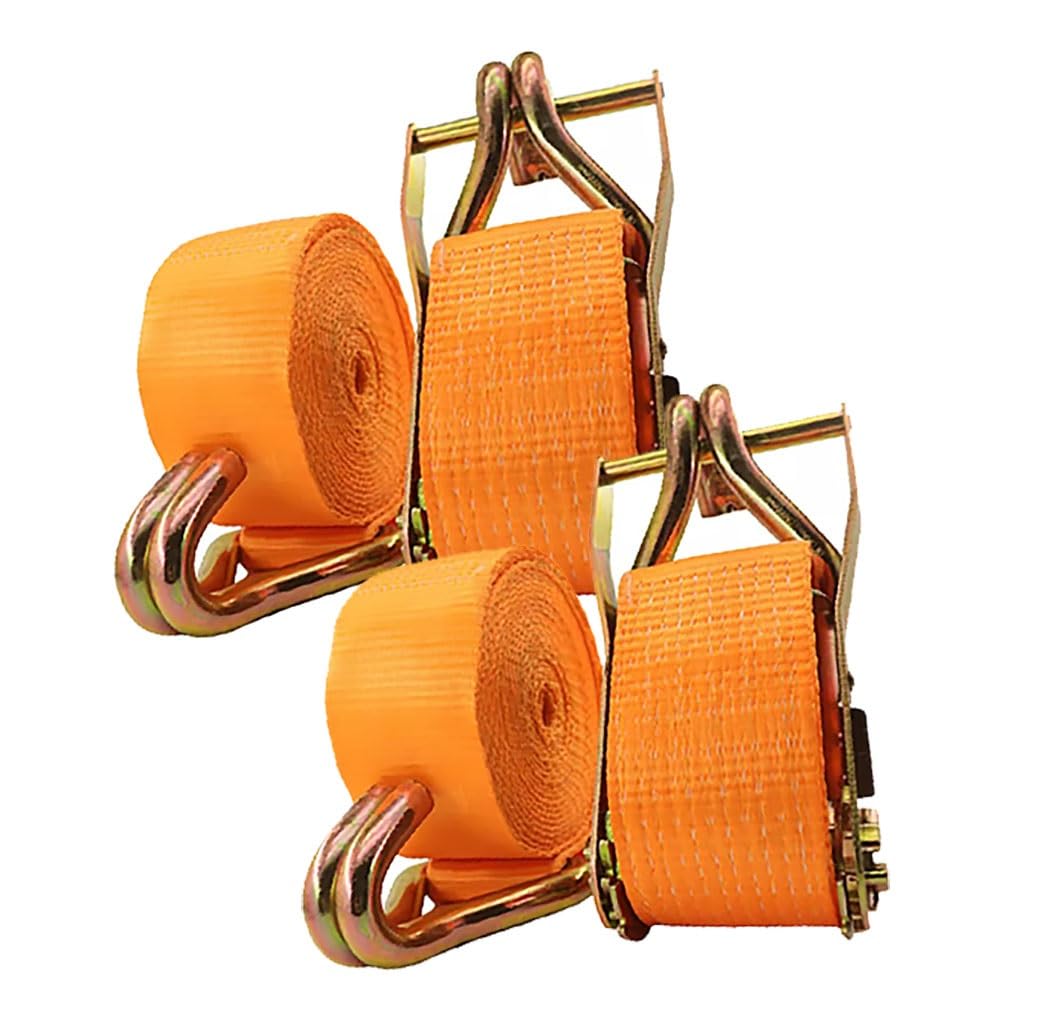 2 Set Di Cinghie A Cricchetto Resistenti, Cinghia A Cricchetto Con Cinghia Di Ancoraggio Regolabile, Cinghia Con Gancio Per Rimorchio Camion, Capacità Di Carico Resistente(L 6m/236.2in)