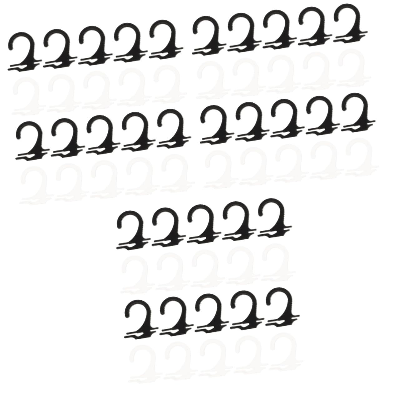 Alipis1200 Pcs Question Mark Hook Wall Hanging Hooks Coat Hanger Tool Rerail Hand Tabs J- Hooks Retail Display Hanger Plastic Sock Hooks Plastic Sock Hanging Hooks Creative Sock Hangers