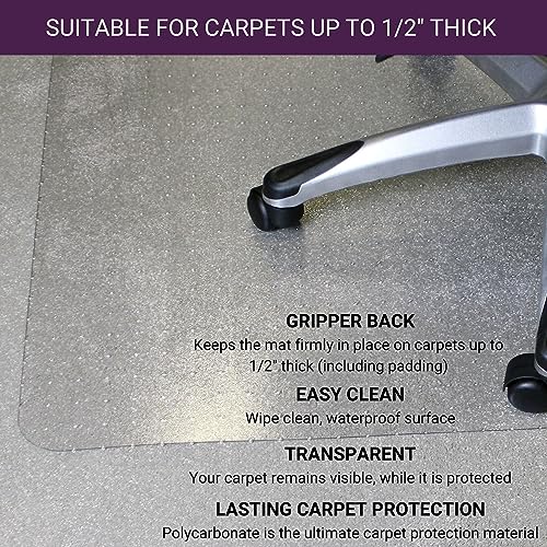 Marvelux MRLM485101 48 Inch X 51 Inch Heavy Duty Polycarbonate Office Chair Mat thumb #3