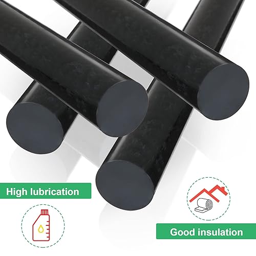 Miniatura 5 de Paquete de 4 varillas redondas de copolímero de acetal, varilla de plástico Delrin/Acetal de 1 pulgada de diámetro y 12 pulgadas de longitud,