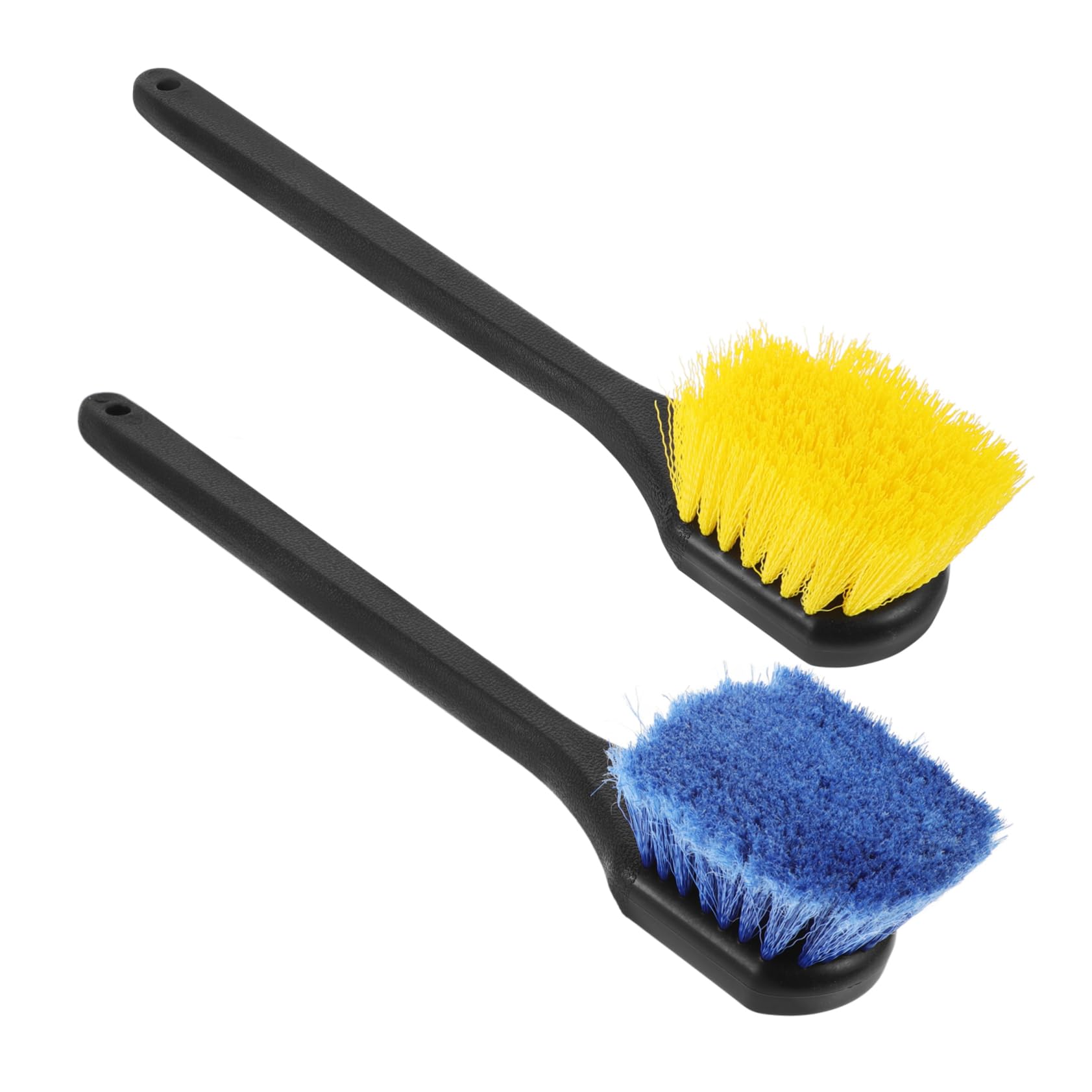 2pezzi Spazzole per Pulizia Ruote Auto Manico Lungo Ergonomico Spazzola per Pneumatici e Cerchi Strumento di Manutenzione per Auto Pulizia e Comoda Colori