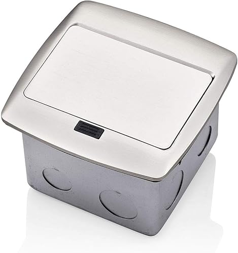 Miniatura 2 de Leviton PFUS2-BN - Caja emergente de suelo con doble tipo A, cargador USB de 3.6 amperios, salida de 20 amperios, níquel cepillado