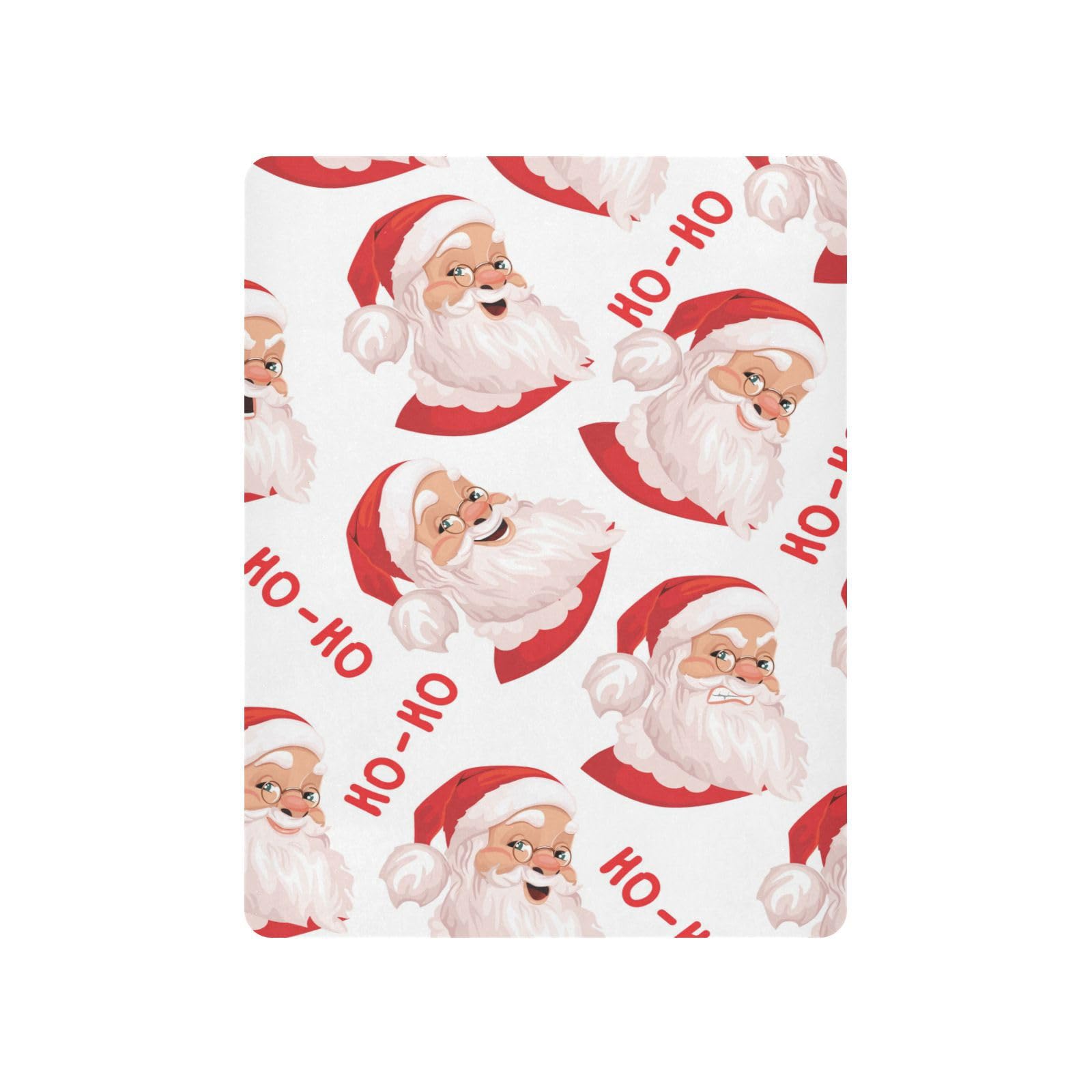 Moudou Christmas Santa Claus Playard Sheet for Boy Girls, Soft Breathable Fitted Toddler Sheet for Standard Playard Bed Mattress, 39 x 27 x 5 Inch