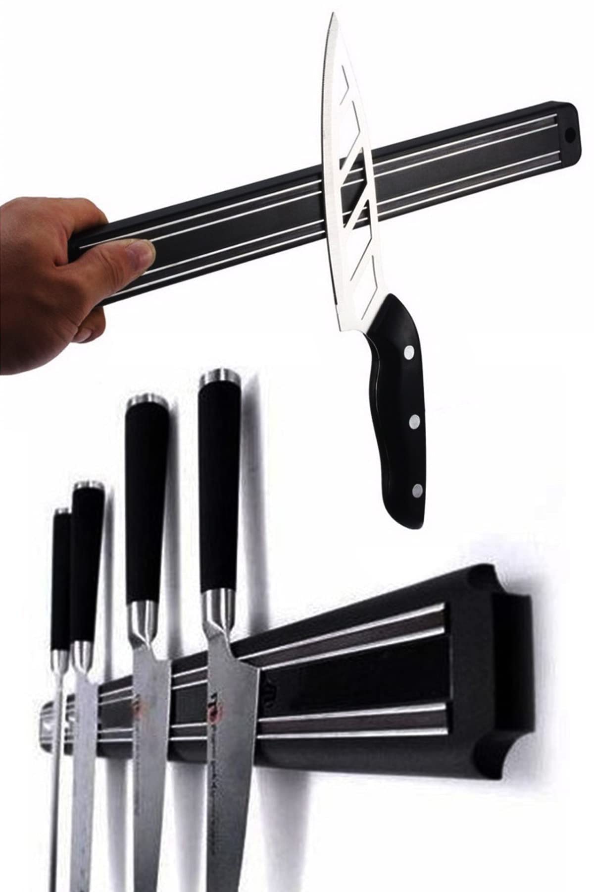 Mobee Mıknatıslı Paslanmaz Duvar Bıçak Askısı Standı 55 Cm
