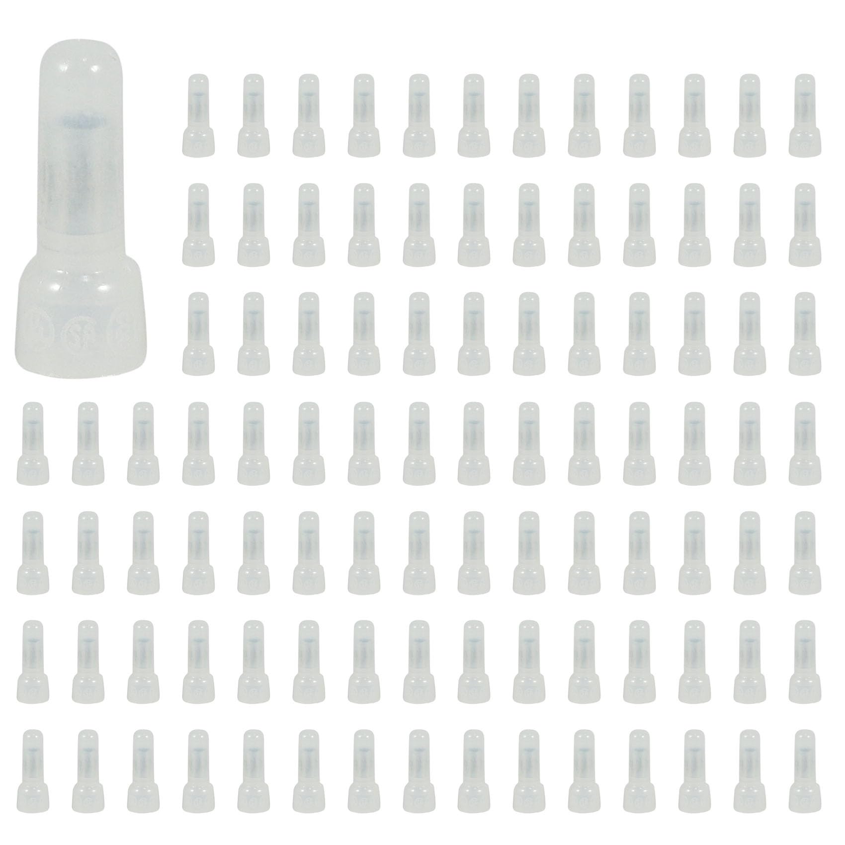 Jnchdghwa White 400Pcs Nylon Closed End Cap Insulated Connectors Wire Crimp Terminal 16-14 Awg