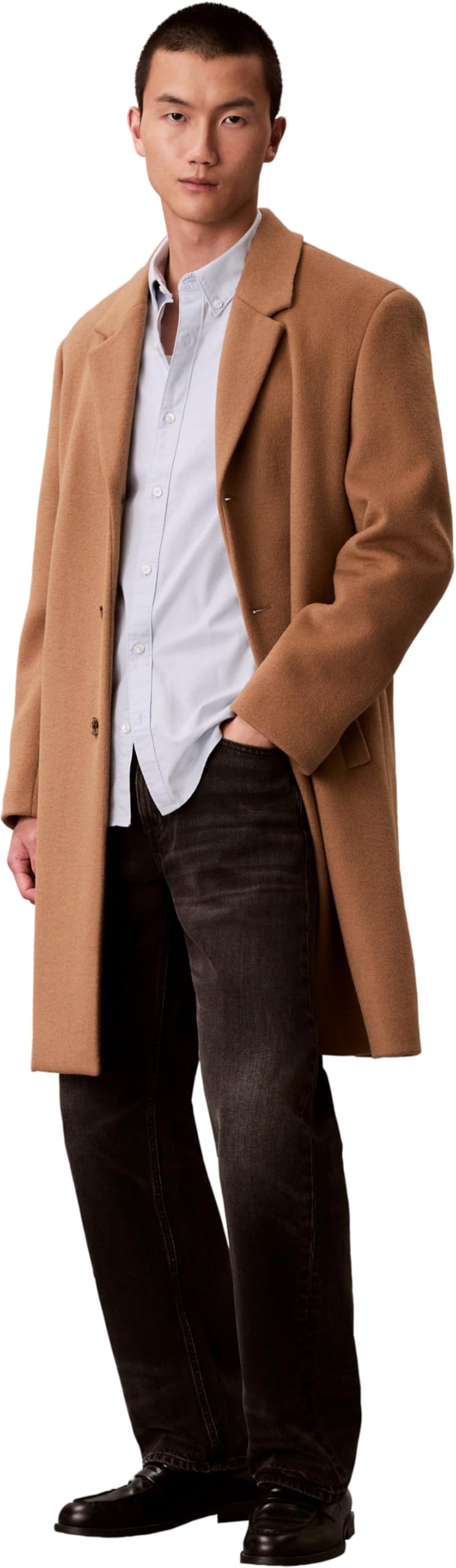 Calvin Klein Camisa Hombre Solid Oxford Classich Shirt Camisa Informal