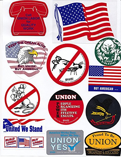 1 Set (12 pcs) Best of Union | Hard Hat Stickers