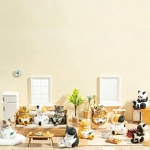 Miniatura 2 de Cute Staring Daze Cat Series Caja misteriosa de juguete figura de acción Caja ciega linda colección popular juguetes regalo de cumpleaños, Navidad