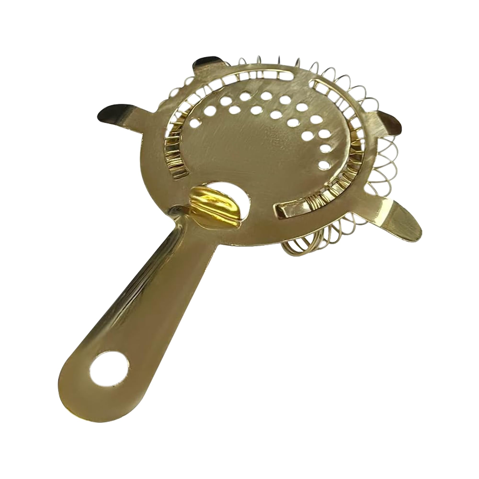 We Can Source It Ltd Gold Hawthorne Strainer 4 Ear - 4 Prong - Plated