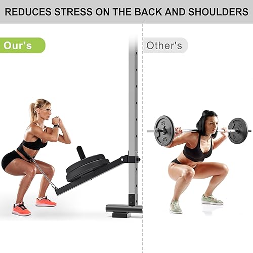 Miniatura 4 de Nordic Hamstring Curl Attachment, Dip Bar, Belt Squat & Safety Spotter Arms for 2"x2" & 3"x3" Power Racks, Home Gym Strength Training Accessories