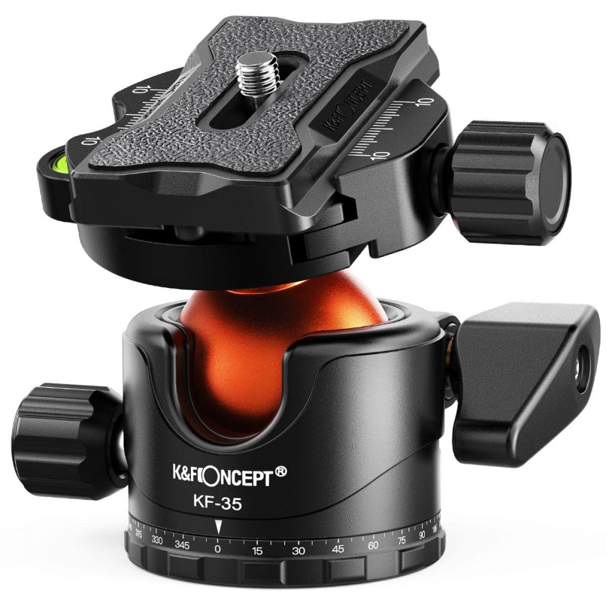 K&F Concept KF-35 Series 35mm Aluminum Alloy Panoramic Ball Head, 33 lbs Load Capacity