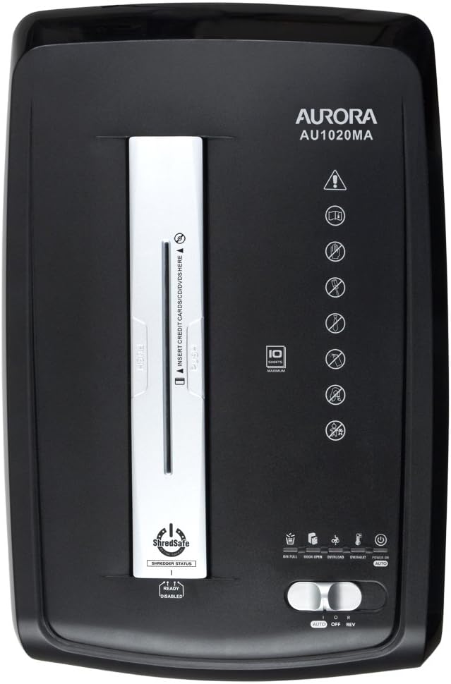 Gеt Chеар Prісе Aurora AU1020MA High-Security 10-Sheet Micro-Cut Paper, CD and Credit Card Shredder with Pullout Basket