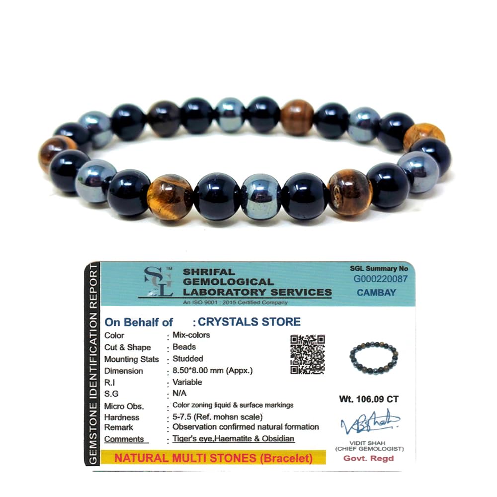 Real Crystal Triple Protection Bracelet for Women Men 8mm - Elastic Adjustable Bracelet for Anxiety Relief, Spiritual Healing- Tiger Eye Bracelet For Gift (B09CTYB8HZ) Amazon Price History, Amazon Price Tracker