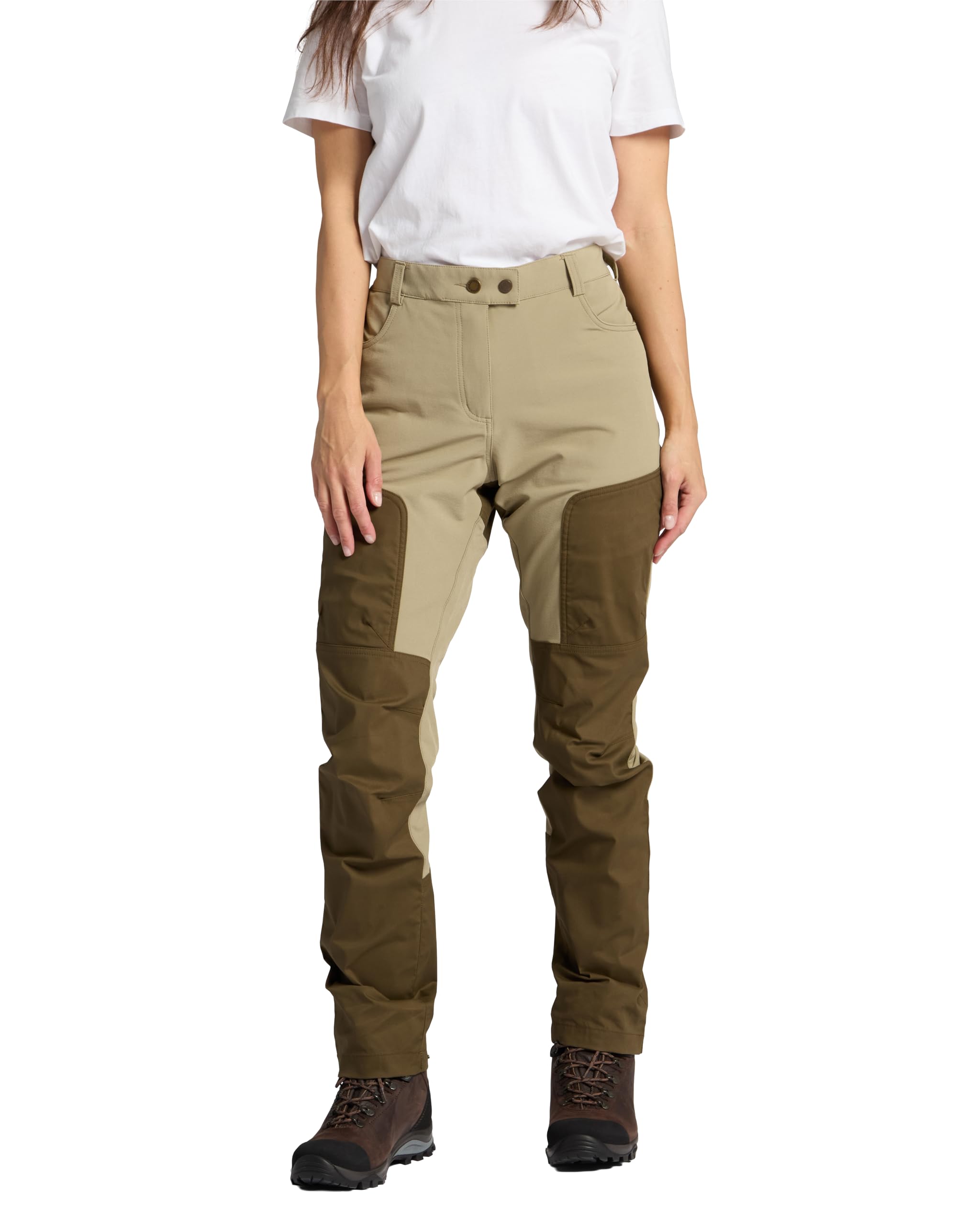 Pinewood Outdoor Hosen für Damen, robuste Outdoorhose Damen mit Stretcheinsätzen und elastischem Bund für Komfort, für Outdoor und Alltag