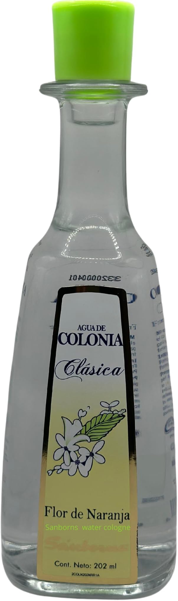 2 X Sanborns Agua De Colonia Clasica Flor De Naranja Unisex 202ml Each Glass Bottle