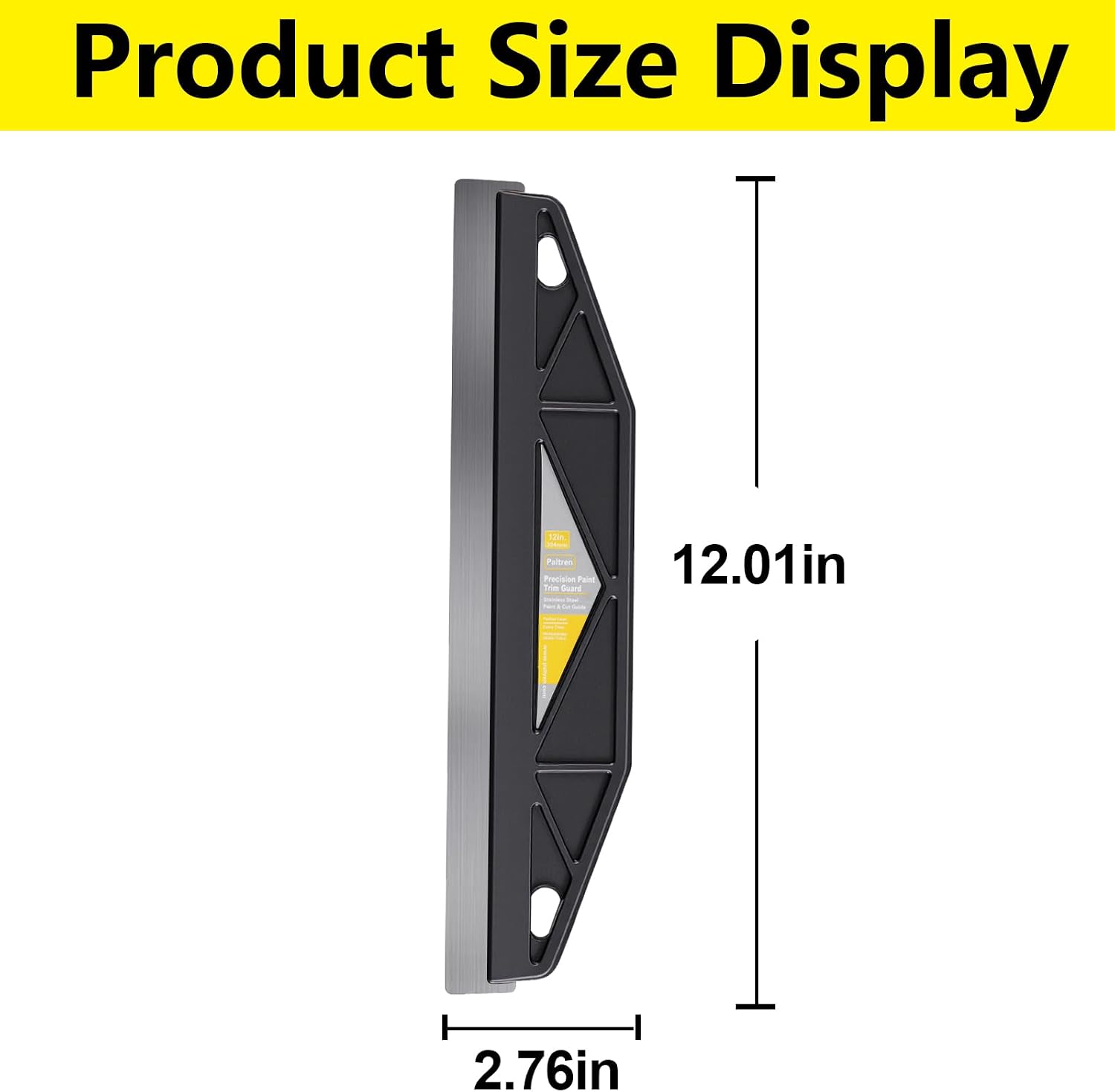 12-Inch Paint Edger & Trim Guard, Stainless Steel Straight Edge Tool