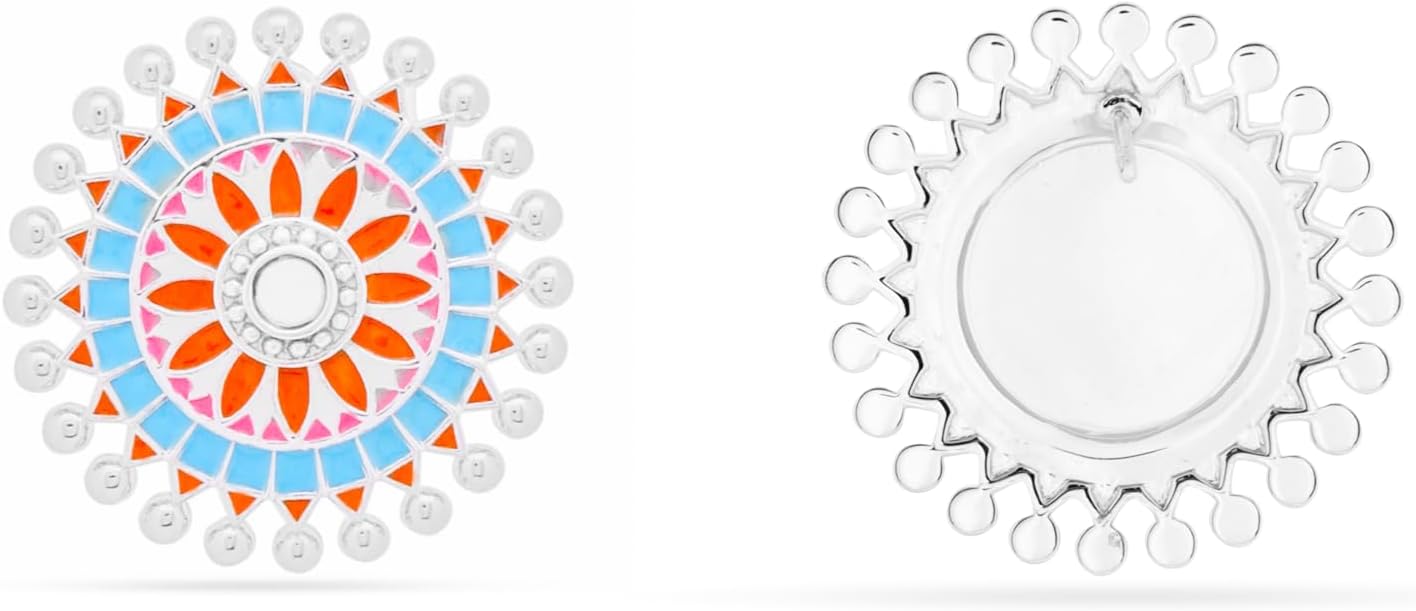 Color Blast Vibrant Harmony Brass Stud Earrings, Inspired by Nubian Villages of Egypt - Image 4