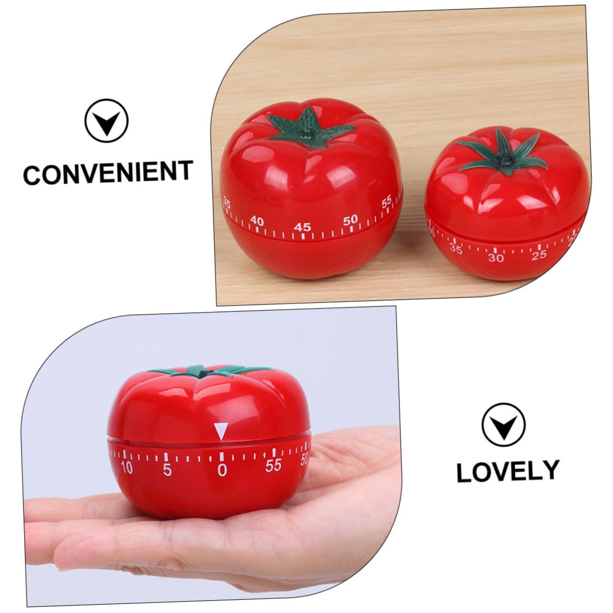Manuelle Mechanische Zeitschaltuhr Tomatenform Rot 2 Stück Küche