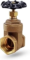 MidlineValve 429U256 Heavy Duty Cast Brass Gate Valve 3/4 in. FIP Water Shutoff with Wheel Handle - Corrosion Resistant