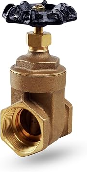 Midline Valve 429U334 Heavy Duty Gate Valve with Wheel Handle, Lead-Free, Water Shutoff 1-1/2 in. FIP Connections, Cast Brass