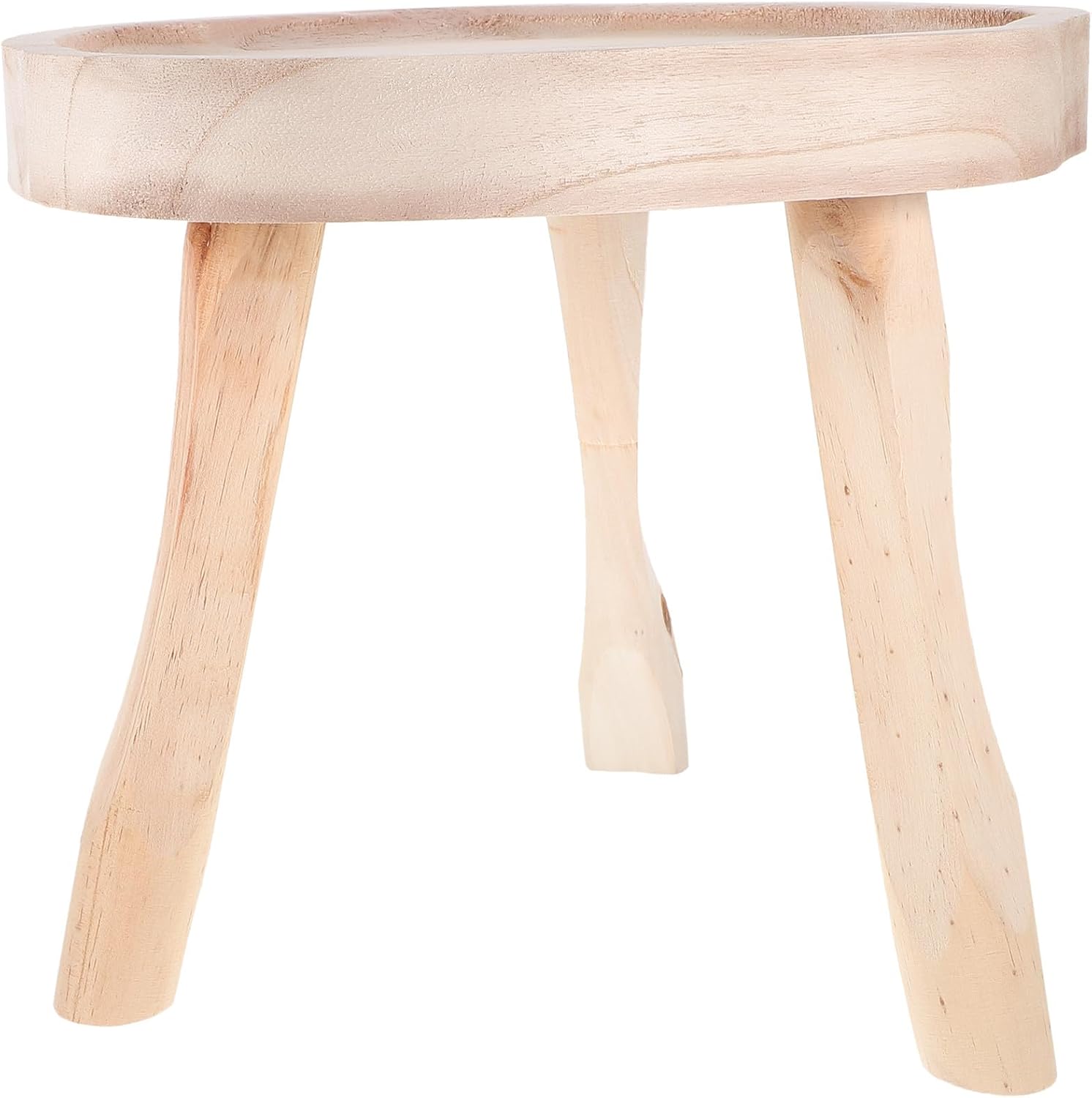 Wooden Plant Stand Short Plant Stool Natural Wood Flowerpot Holder for Indoor Outdoor Garden Patio Display